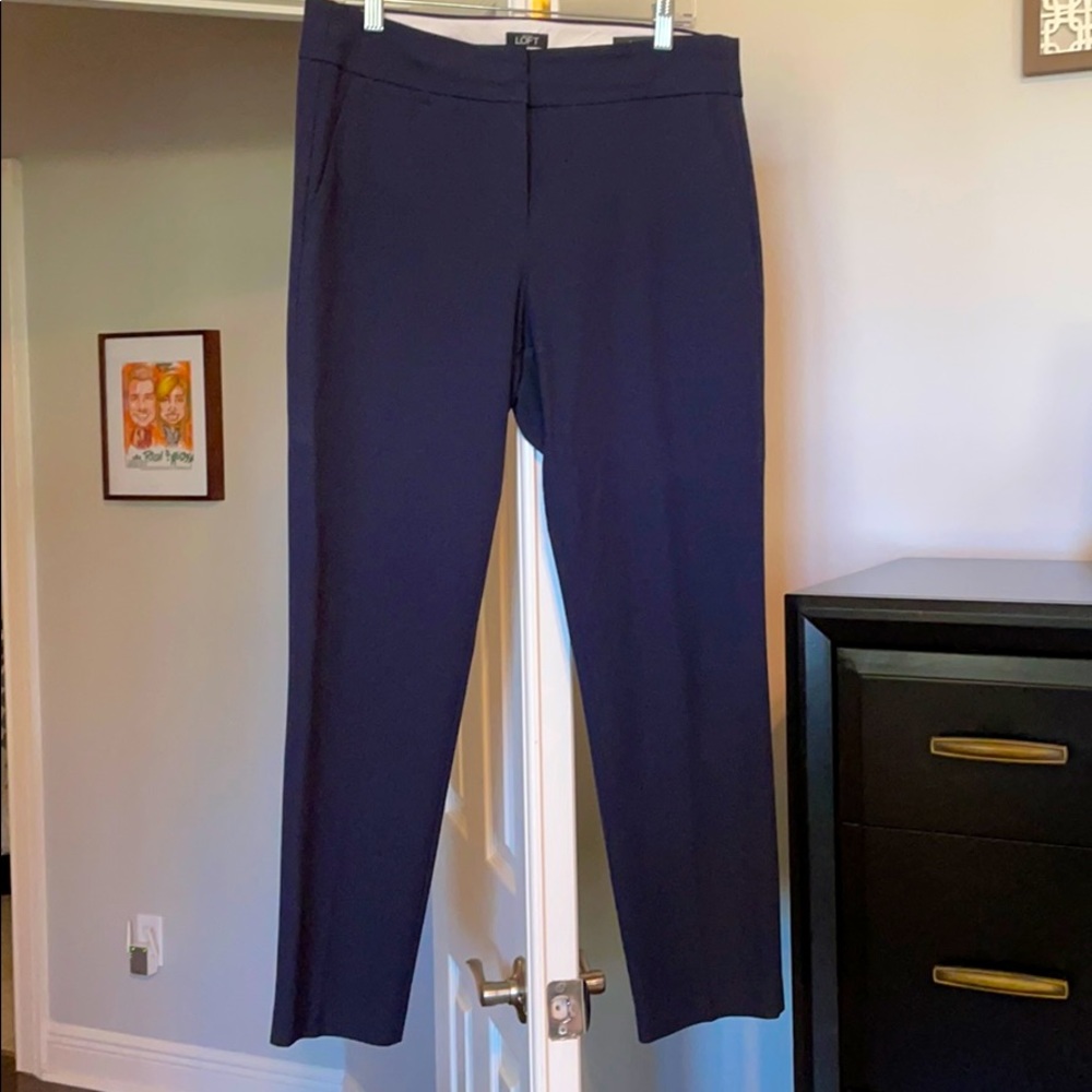 Loft navy ankle pants size 8